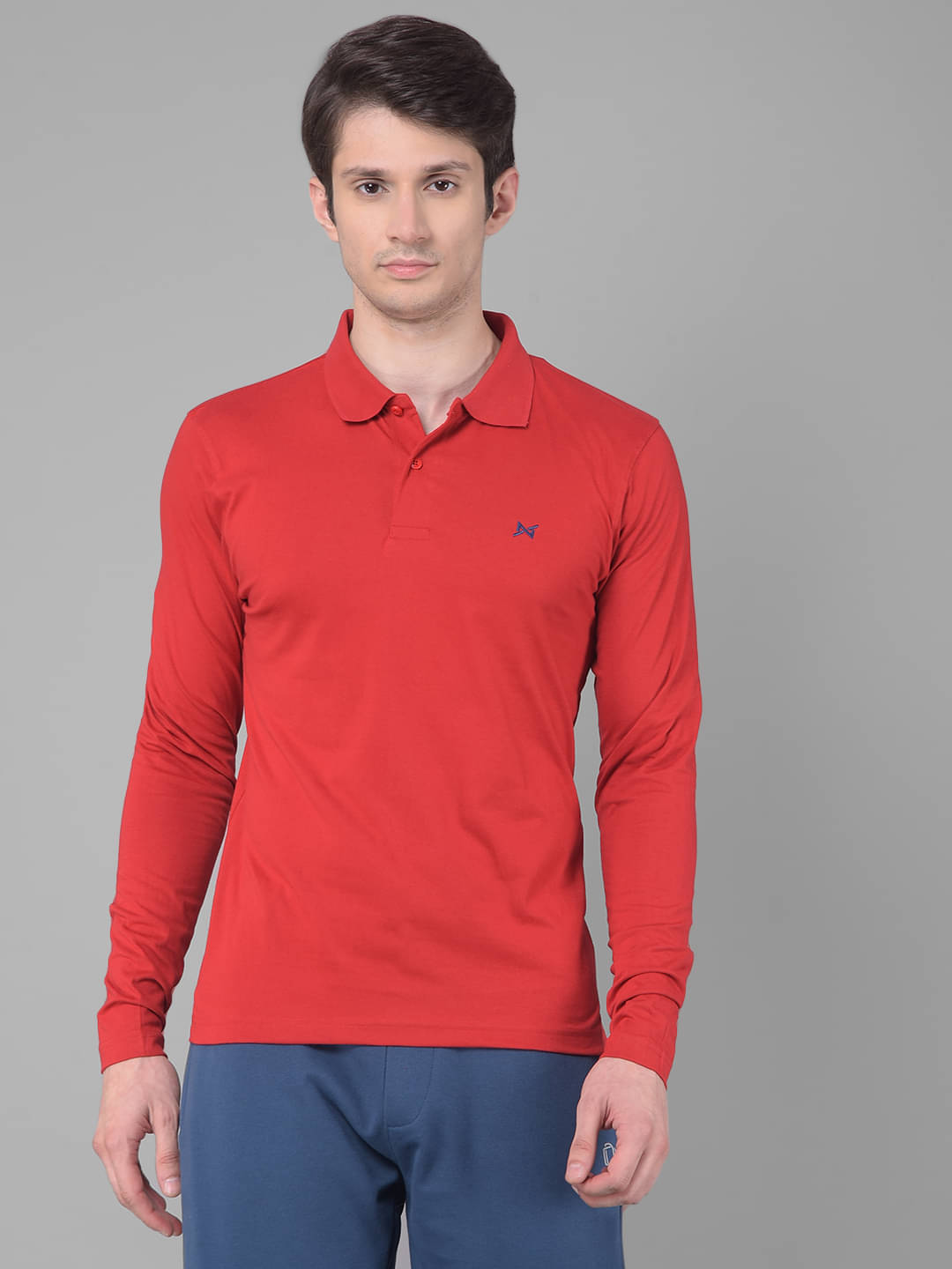 Force NXT Pack of 1 Cotton Regular Fit Solid Full Sleeves Men's Polo T Shirt ( Red ) Force NXT Pack of 1 Cotton Regular Fit Solid Full Sleeves Men's Polo T Shirt ( Red )