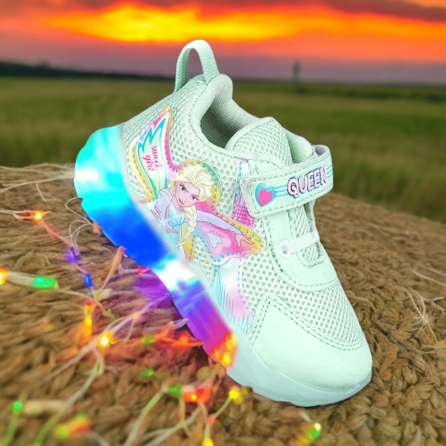     			GLOBIN - SeaGreen Girl's LED Shoes ( 1 Pair )