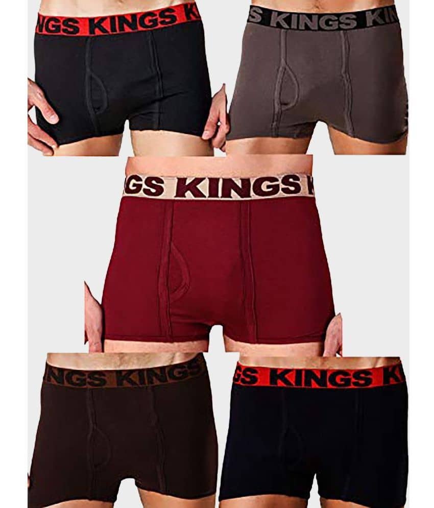 HAP Pack of 5 Cotton Trunks For Men's ( Multicolor )