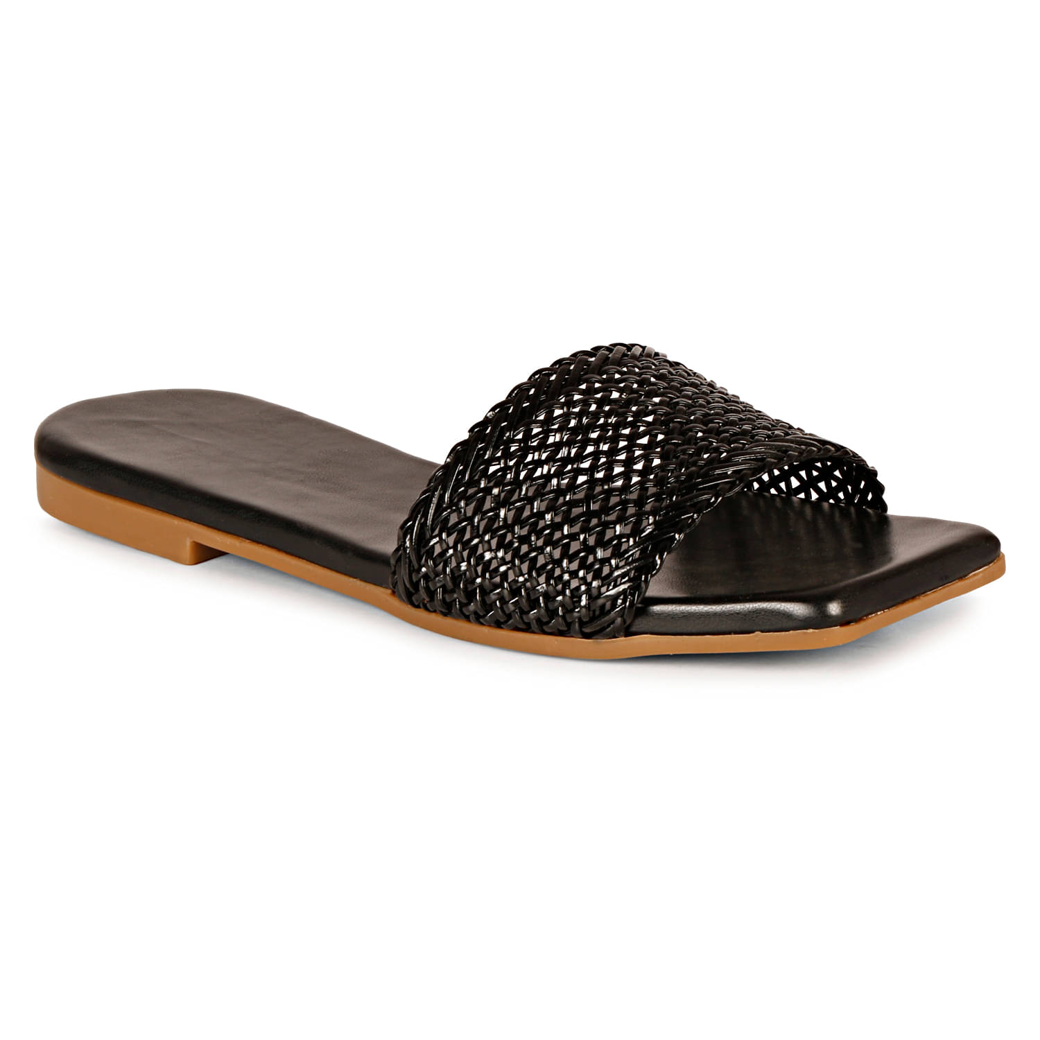     			Ishransh Black Women's Flats