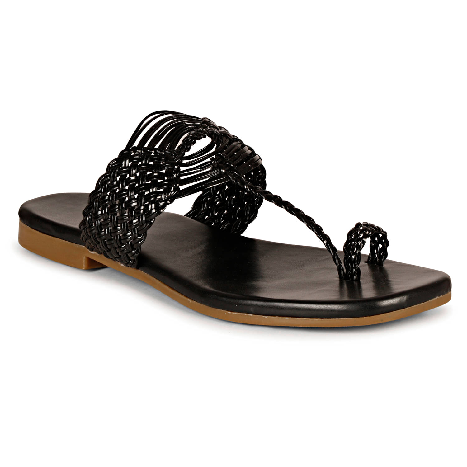    			Ishransh Black Women's Flats