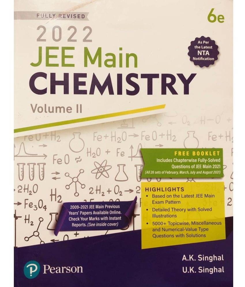JEE Main Chemistry Volume 2 With Chapterwise Solved Question JEE Main Chemistry Volume 2 With Chapterwise Solved Question