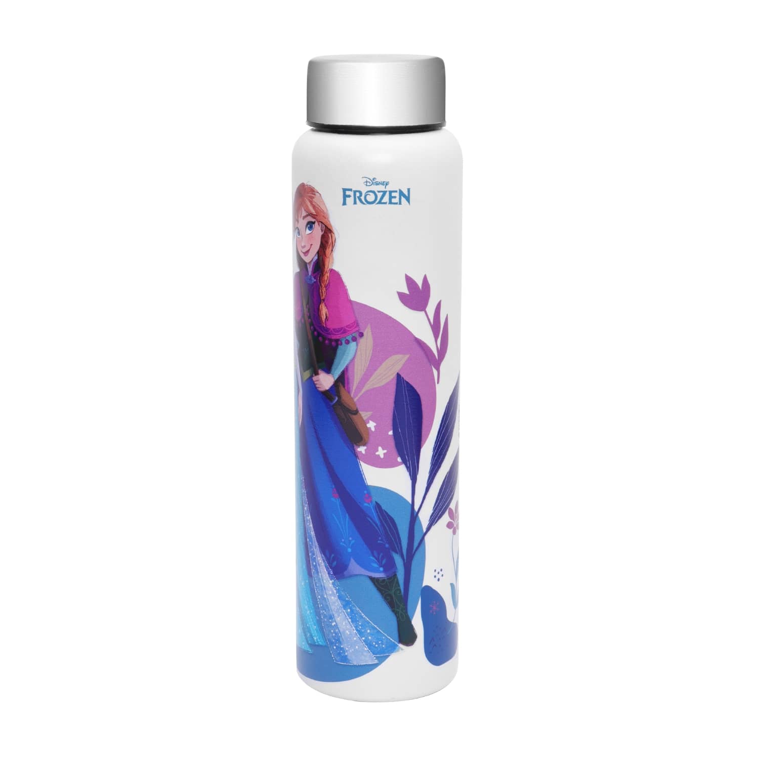 Jaypee Plus Frozen Princess Galaxy Prime White Steel School Water Bottle 900 mL ( Set of 1 )