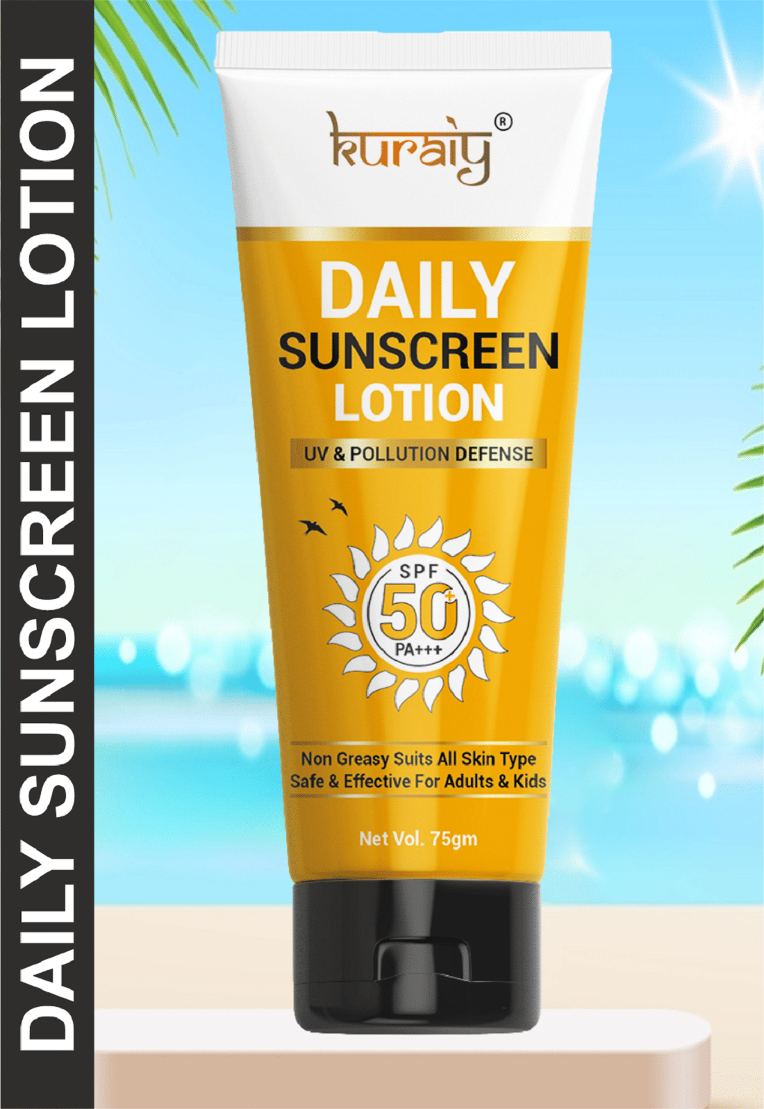     			KURAIY SPF 50 PA+++ Sunscreen UV Lotion sunblock 75ML