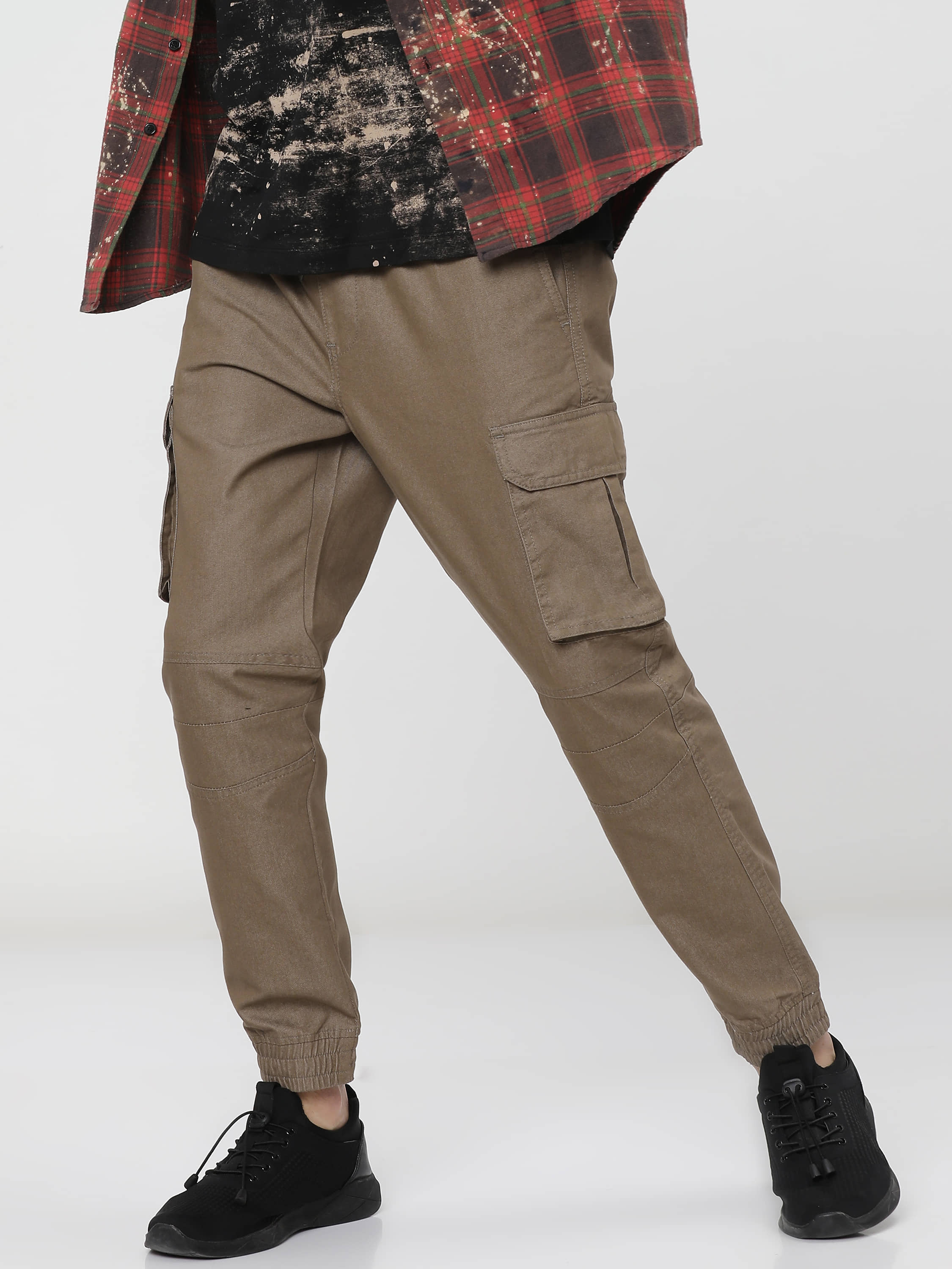 Ketch Regular Flat Men's Joggers - Brown ( Pack of 1 ) - Trousers | Buy online on ZillyBuy