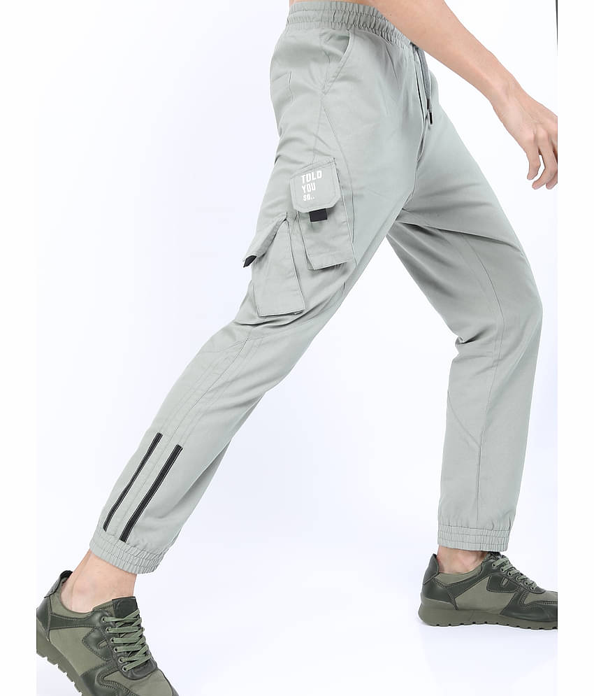 Ketch Regular Flat Men's Joggers - Grey ( Pack of 1 )