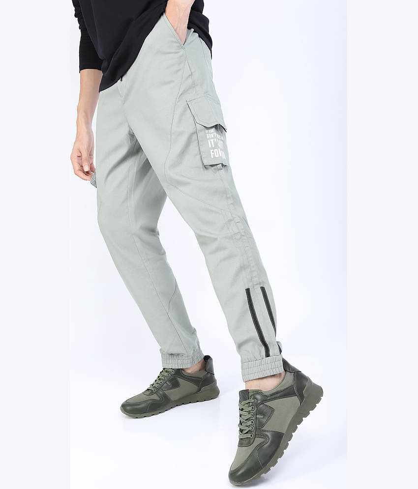 Ketch Regular Flat Men's Joggers - Grey ( Pack of 1 )