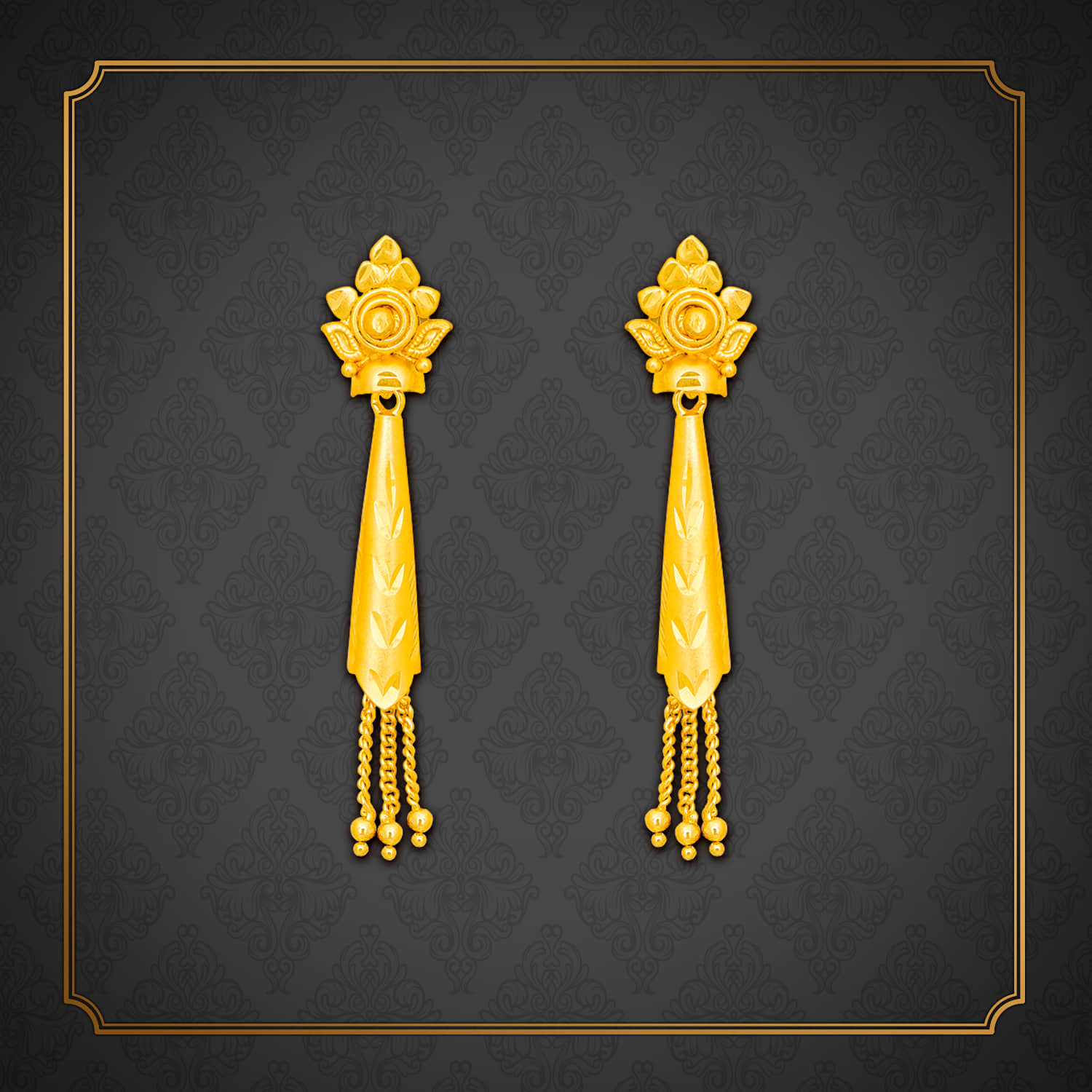 LUV FASHION Golden Drop Earrings ( Pack of 1 ) - Earrings | Buy online on ZillyBuy