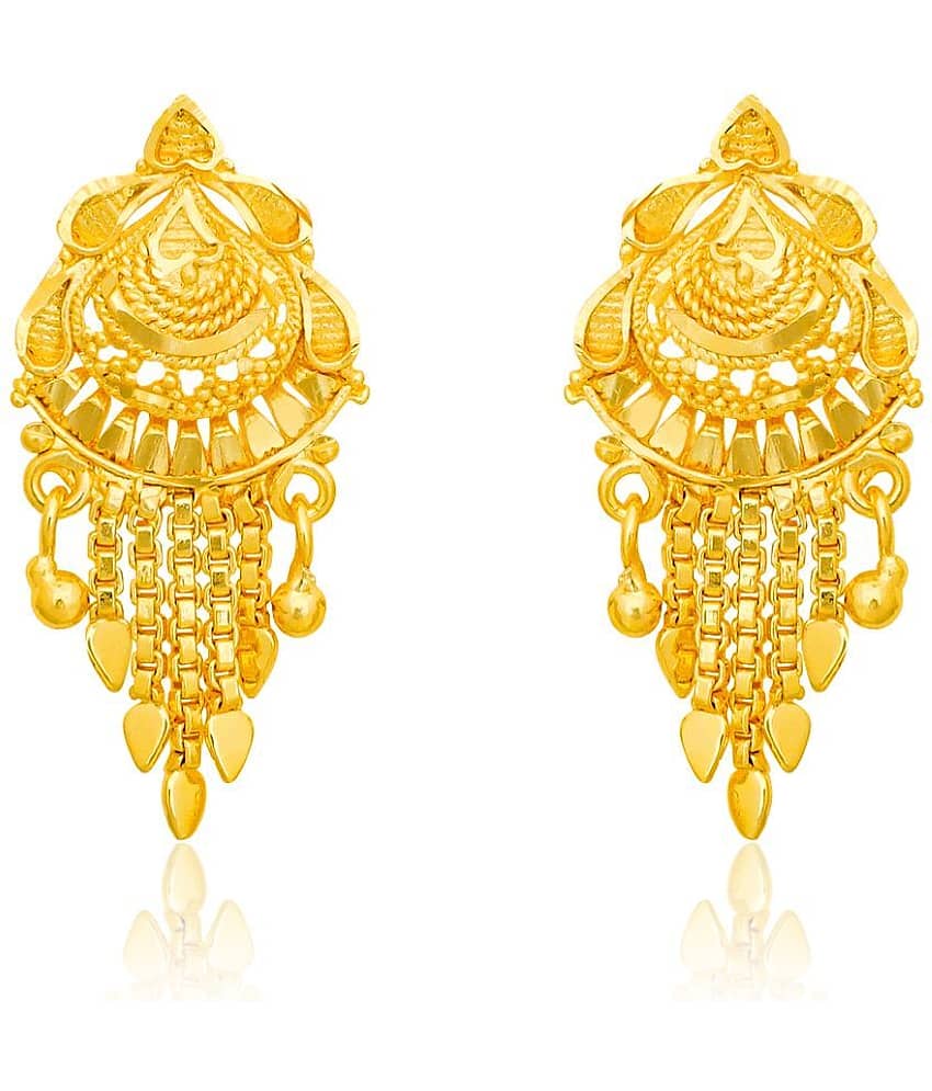 LUV FASHION Golden Stud Earrings ( Pack of 1 ) - Earrings | Buy online on ZillyBuy