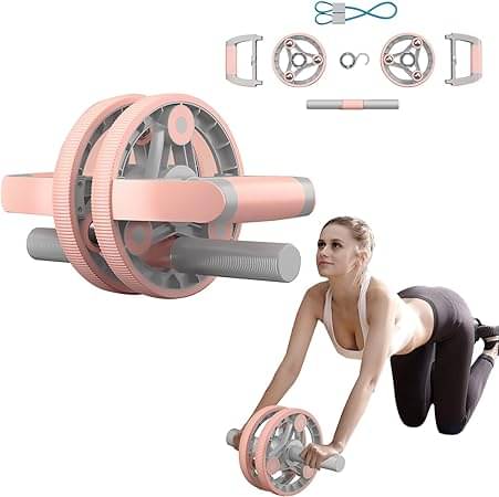 Multi-Purpose Ab Roller with Push Up Bar & Resistance Tube,Abdominal Exercise Machine and Plank Roller, All In One Abdominal Wheel for Core Training, Push-Up (Pink) Pack of 1 Multi-Purpose Ab Roller with Push Up Bar & Resistance Tube,Abdominal Exercise Machine and Plank Roller, All In One Abdominal Wheel for Core Training, Push-Up (Pink) Pack of 1