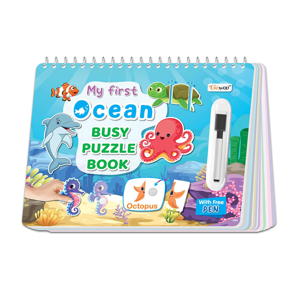 My First Ocean Busy Puzzle Book : Fun Book for Kids, Early learning activity binder book, Montessori Book with hook and loop, Splash and Tear proof - spiral binding activity book, Activity book for preschool kids. My First Ocean Busy Puzzle Book : Fun Book for Kids, Early learning activity binder book, Montessori Book with hook and loop, Splash and Tear proof - spiral binding activity book, Activity book for preschool kids.