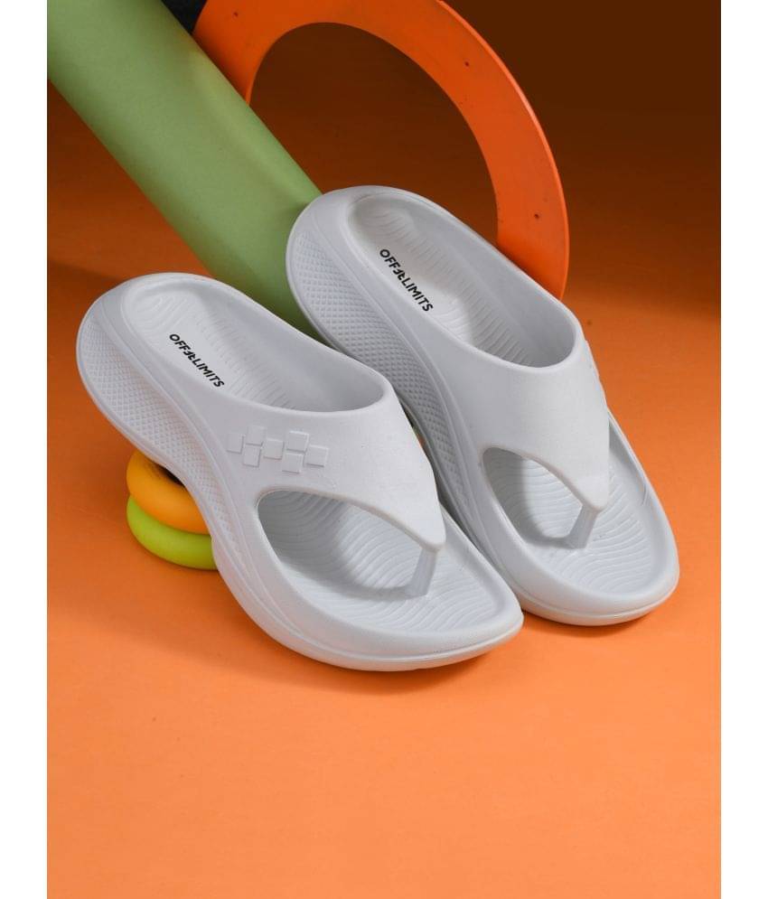     			OFF LIMITS Light Grey Men's Thong Flip Flop