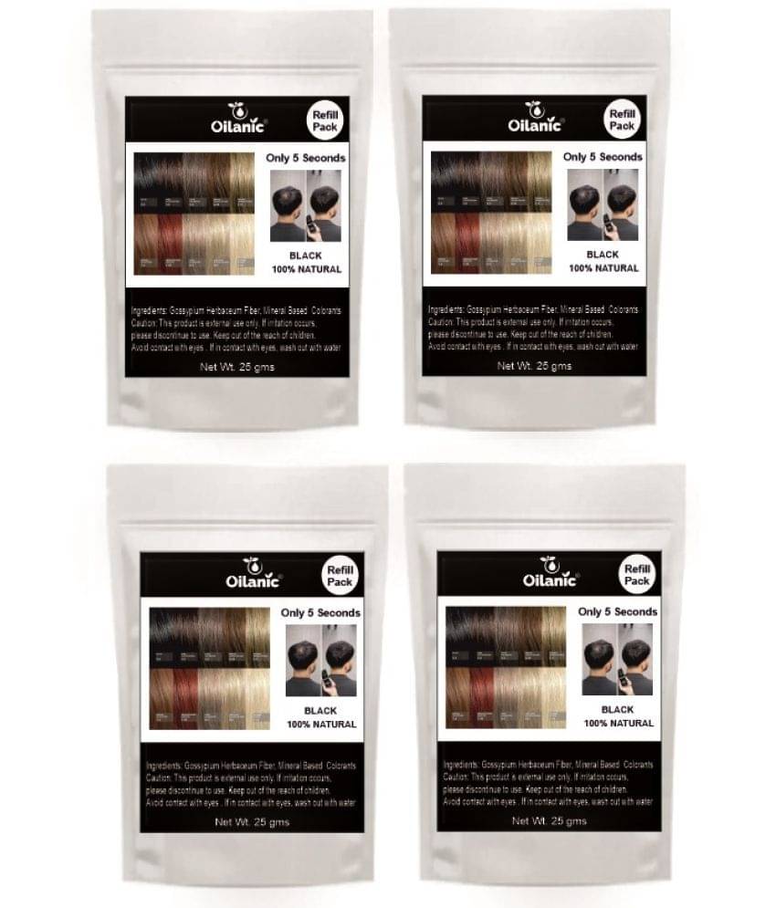 Oilanic Hair Building Fibers Instant Fuller Hair 25 gm Pack of 4 Oilanic Hair Building Fibers Instant Fuller Hair 25 gm Pack of 4