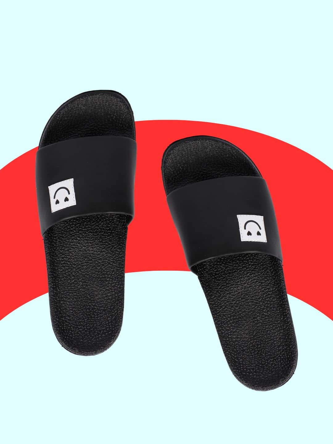 PERY PAO Black Men's Slide Flip Flop