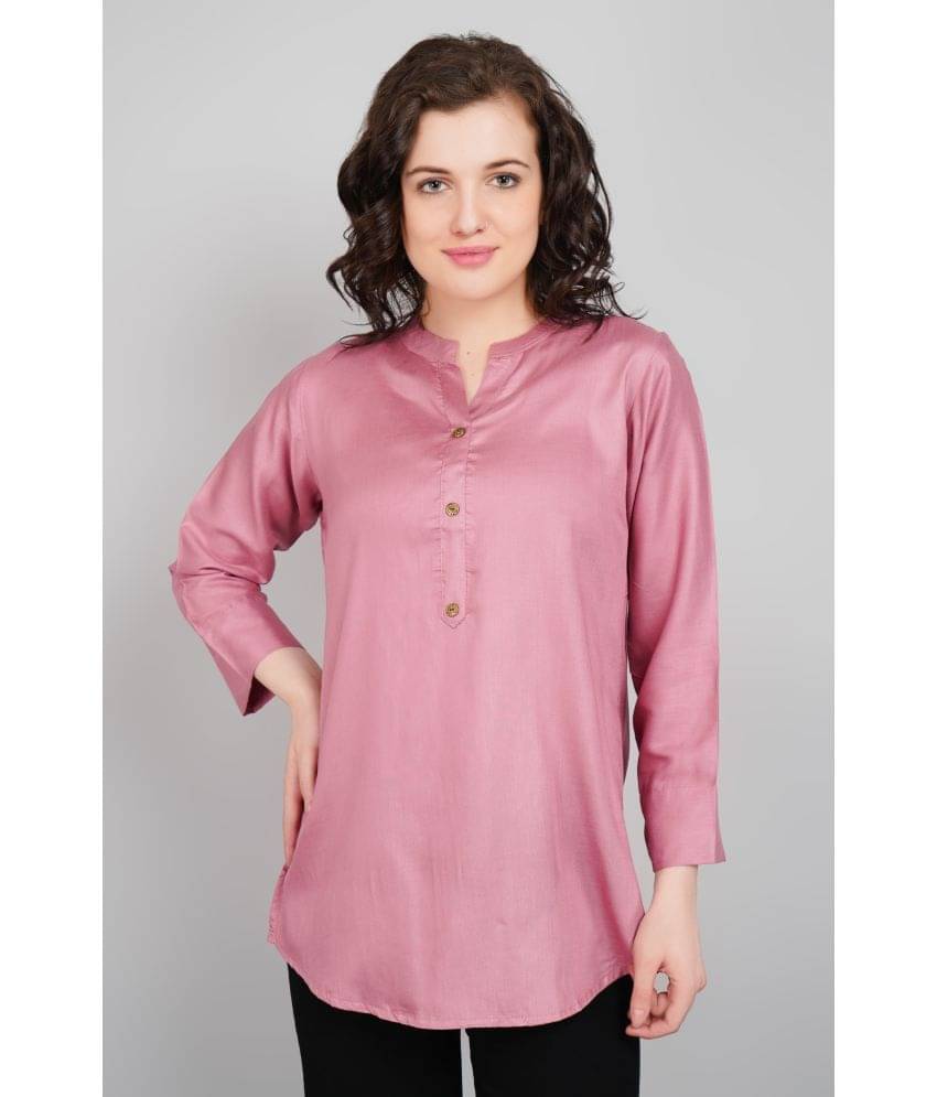 PP Kurtis Rayon Solid Straight Women's Kurti - Mauve ( Pack of 1 ) PP Kurtis Rayon Solid Straight Women's Kurti - Mauve ( Pack of 1 )