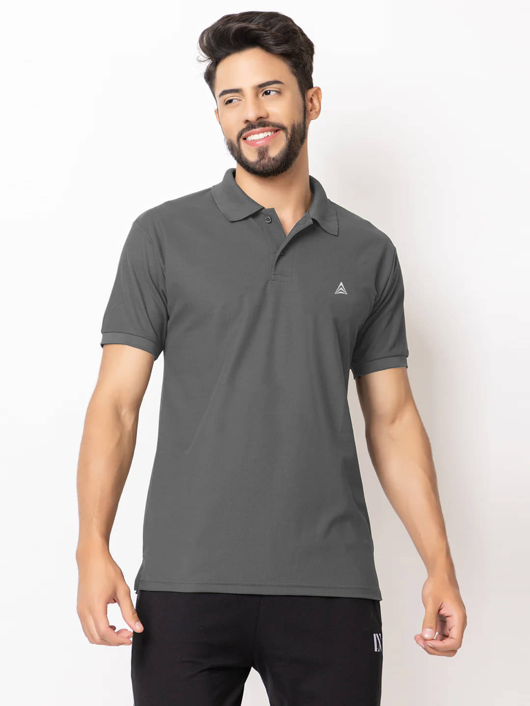 PROPERSEVEN Pack of 1 Polyester Regular Fit Solid Half Sleeves Men's Polo T Shirt ( Grey ) PROPERSEVEN Pack of 1 Polyester Regular Fit Solid Half Sleeves Men's Polo T Shirt ( Grey )