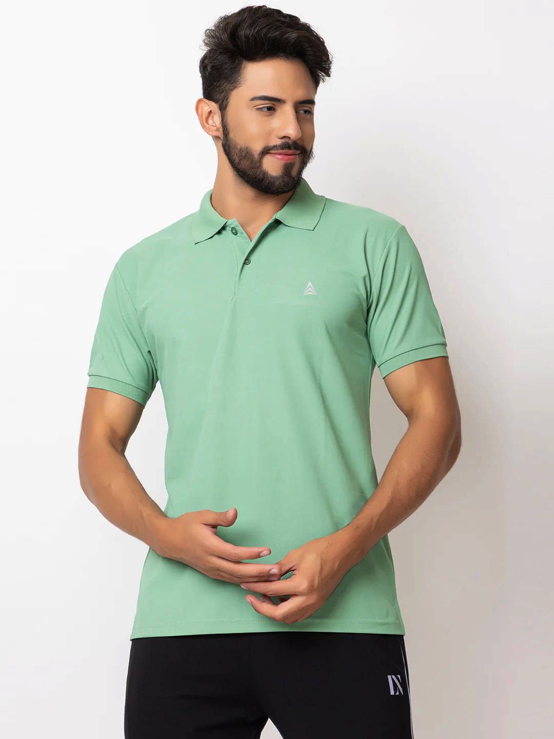 PROPERSEVEN Pack of 1 Polyester Regular Fit Solid Half Sleeves Men's Polo T Shirt ( Sea Green ) PROPERSEVEN Pack of 1 Polyester Regular Fit Solid Half Sleeves Men's Polo T Shirt ( Sea Green )