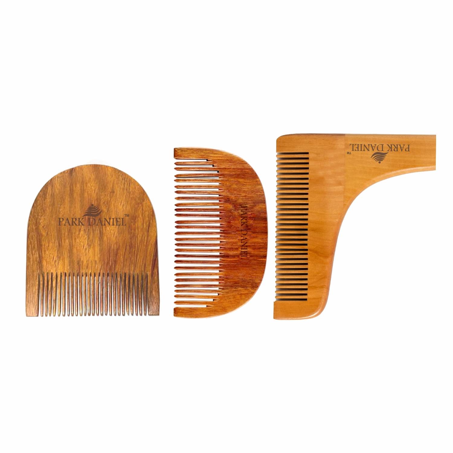     			Park Daniel Beard Comb Fine Tooth Comb 3 Pcs