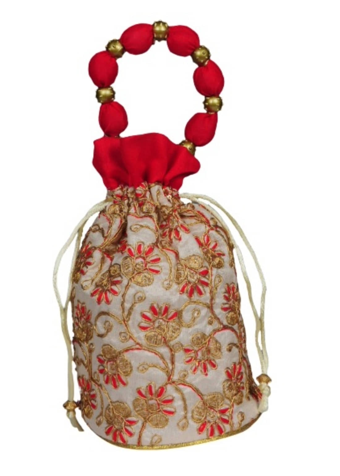 SUNESH CREATION Maroon Silk Potli - Handbags | Buy online on ZillyBuy