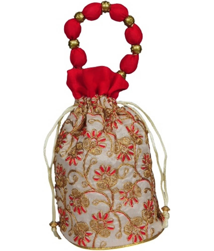 SUNESH CREATION Maroon Silk Potli - Handbags | Buy online on ZillyBuy