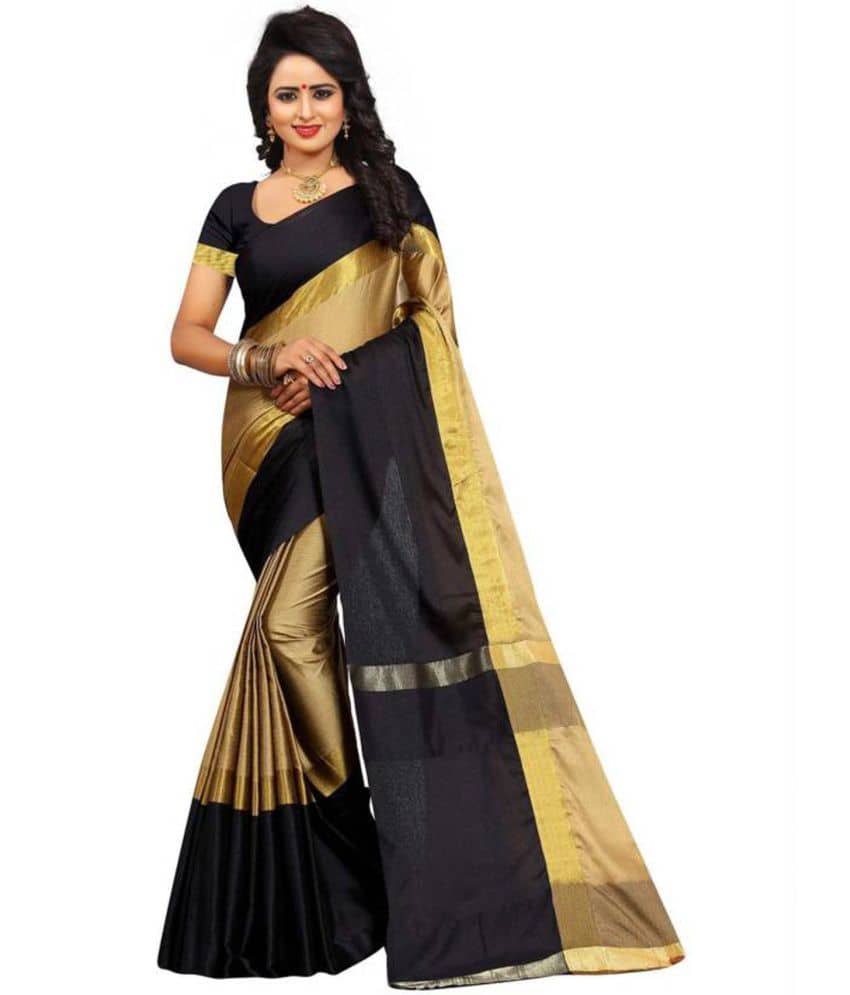 Sadhvi Art Silk Solid Saree With Unstitched Blouse Piece ( Beige ) - Sarees | Buy online on ZillyBuy
