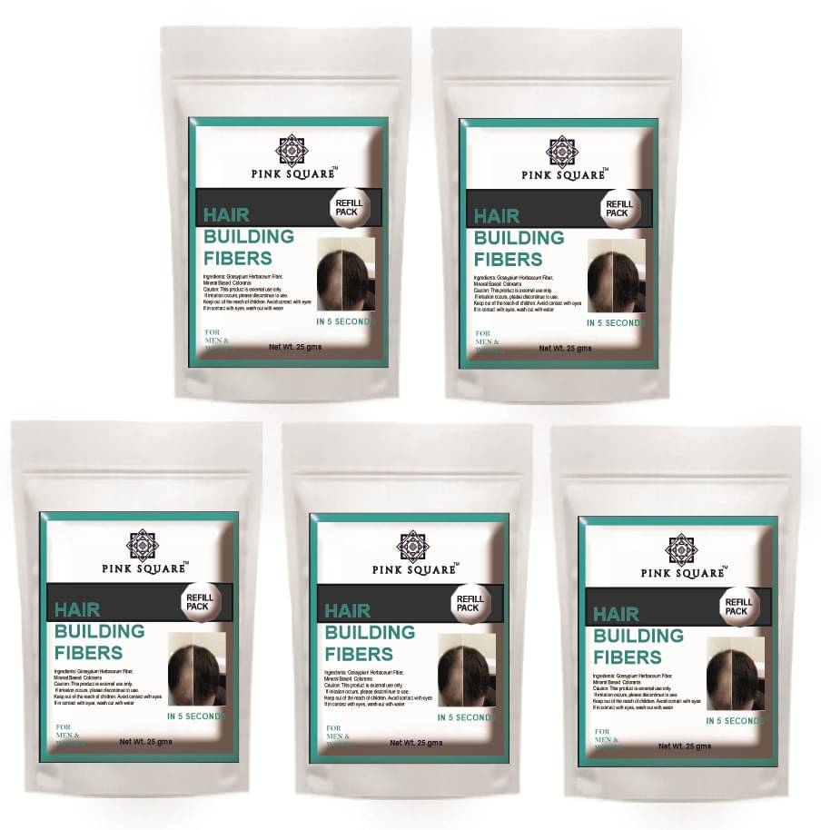 pink square Hair Building Fibers Instant Fuller Hair 25 gm Pack of 4 pink square Hair Building Fibers Instant Fuller Hair 25 gm Pack of 4