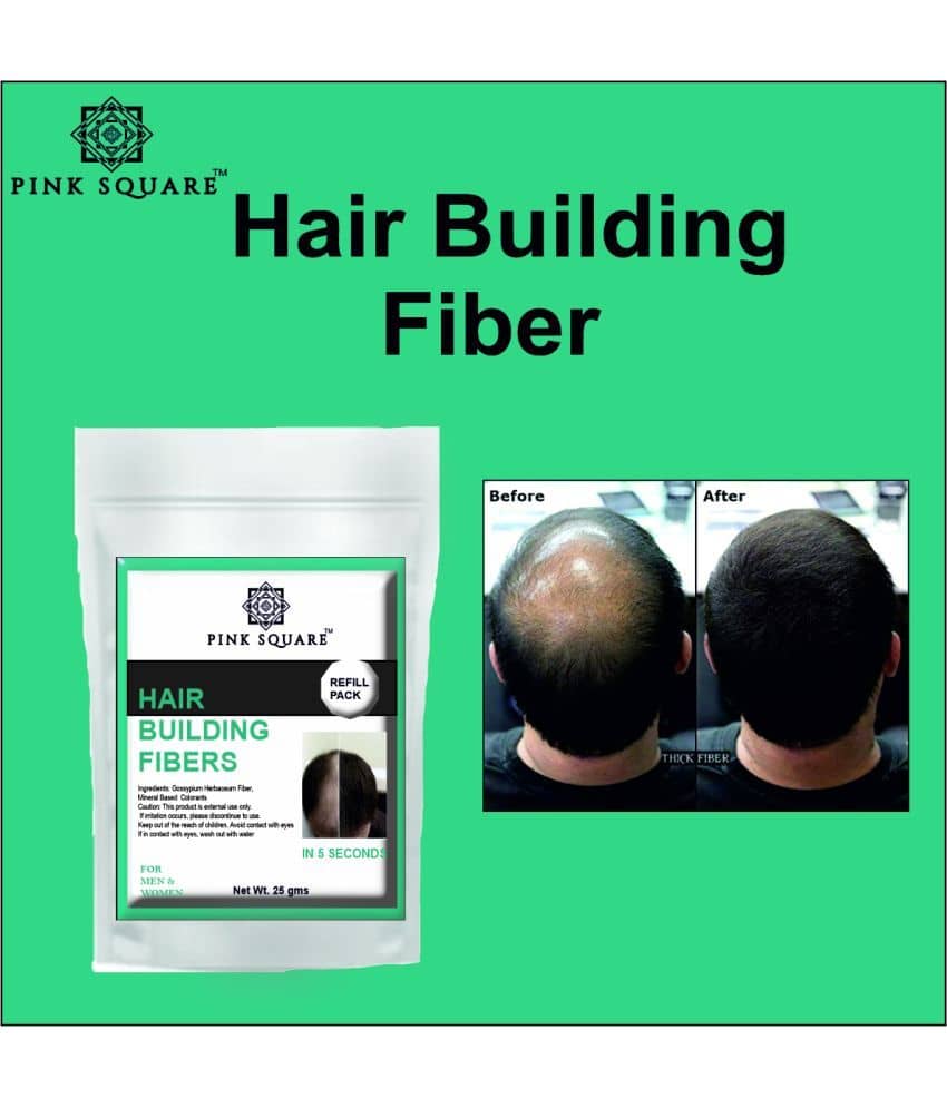 pink square Hair Building Fibers Instant Fuller Hair 25 gm