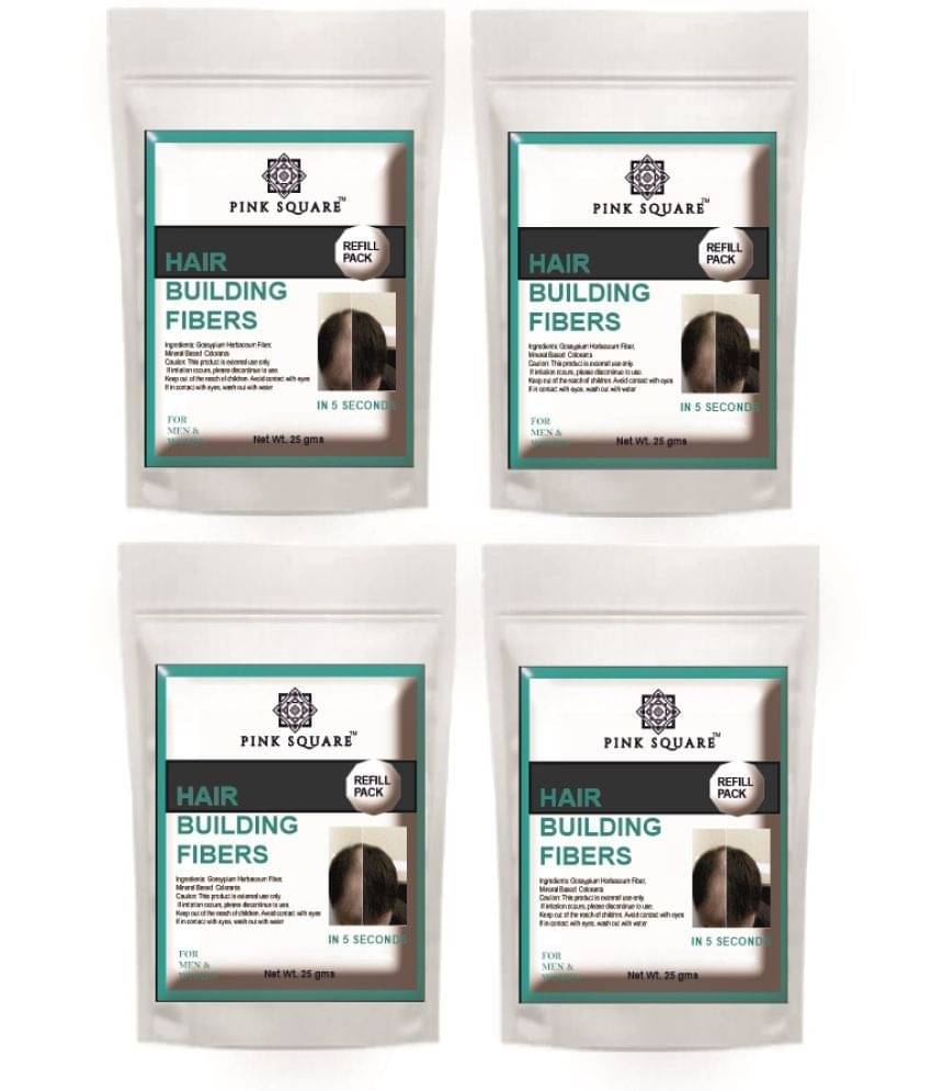     			pink square Hair Building Fibers Instant Fuller Hair 25 gm Pack of 4
