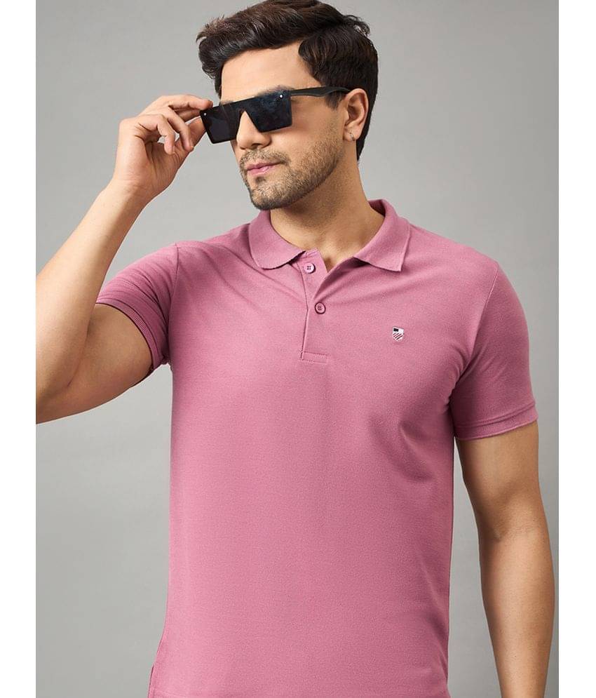 zigo Pack of 1 Cotton Blend Regular Fit Solid Half Sleeves Men's Polo T Shirt ( Pink ) zigo Pack of 1 Cotton Blend Regular Fit Solid Half Sleeves Men's Polo T Shirt ( Pink )