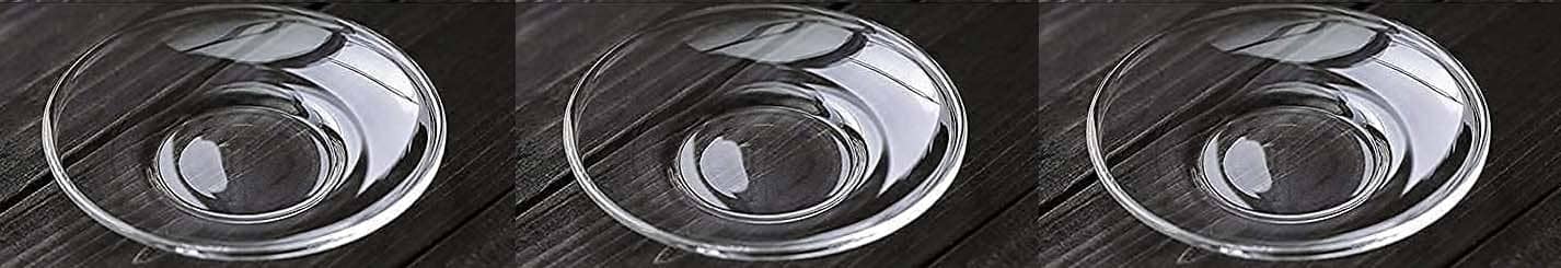 AFAST 3 Pcs Glass Transparent Full Plate