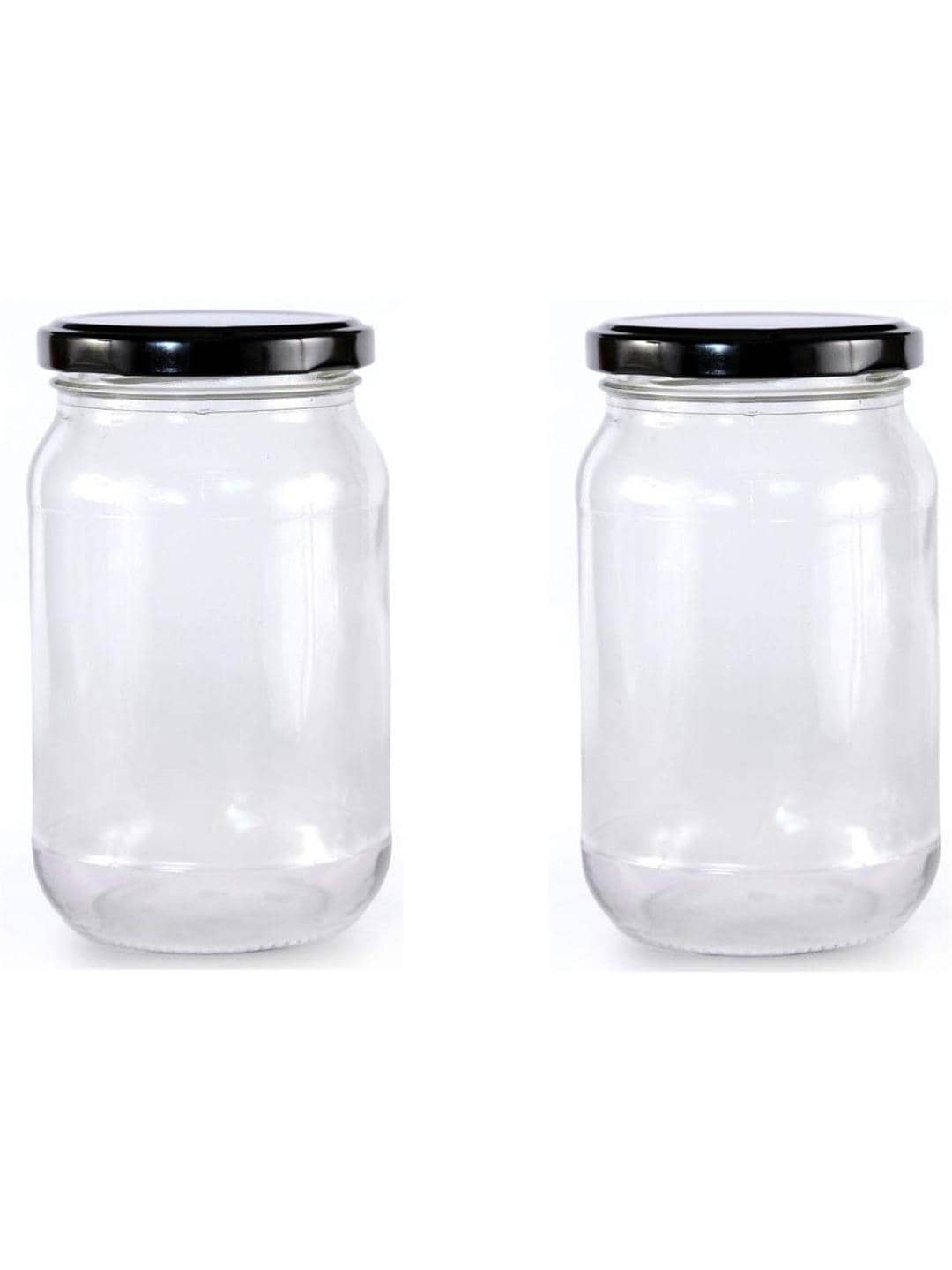 AFAST Coockes Jar Glass Transparent Dal Container ( Set Of 2 )