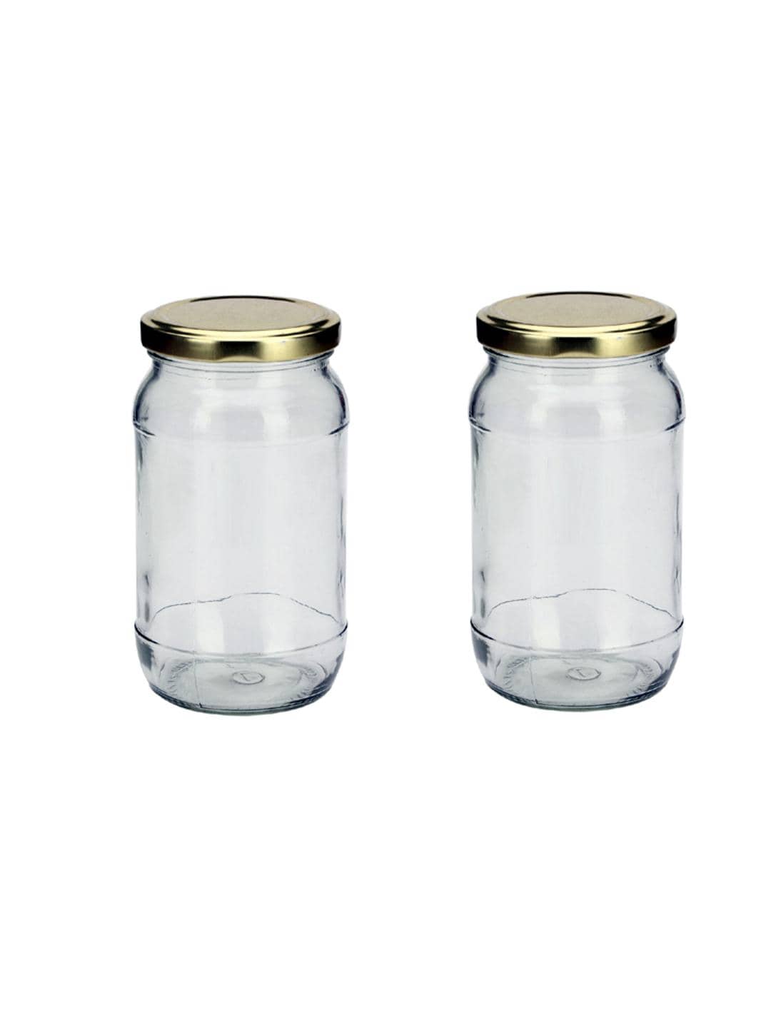 AFAST Coockes Jar Glass Transparent Cookie Container ( Set Of 2 )