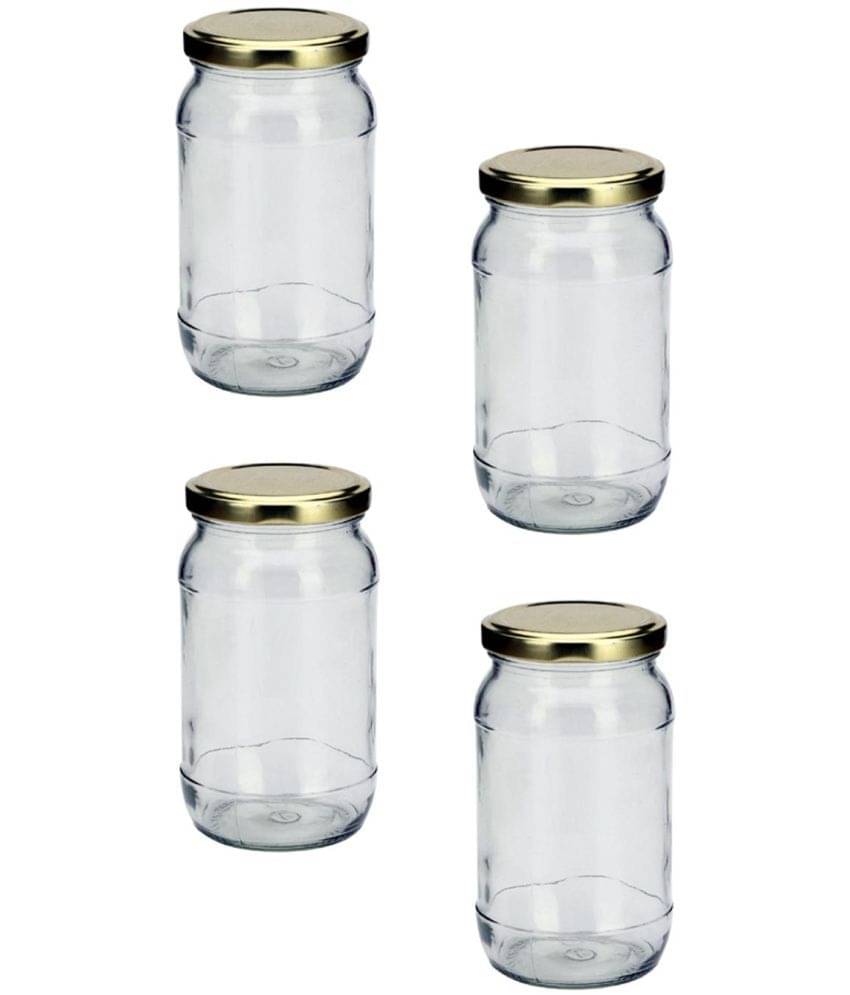     			AFAST Coockes Jar Glass Transparent Cookie Container ( Set Of 4 )