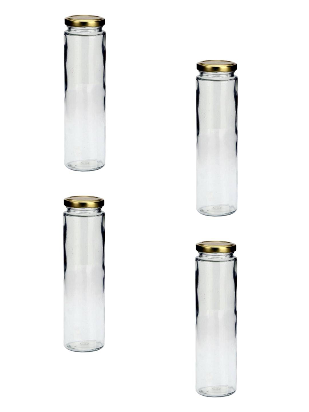     			AFAST Coockes Jar Glass Transparent Cookie Container ( Set Of 4 )