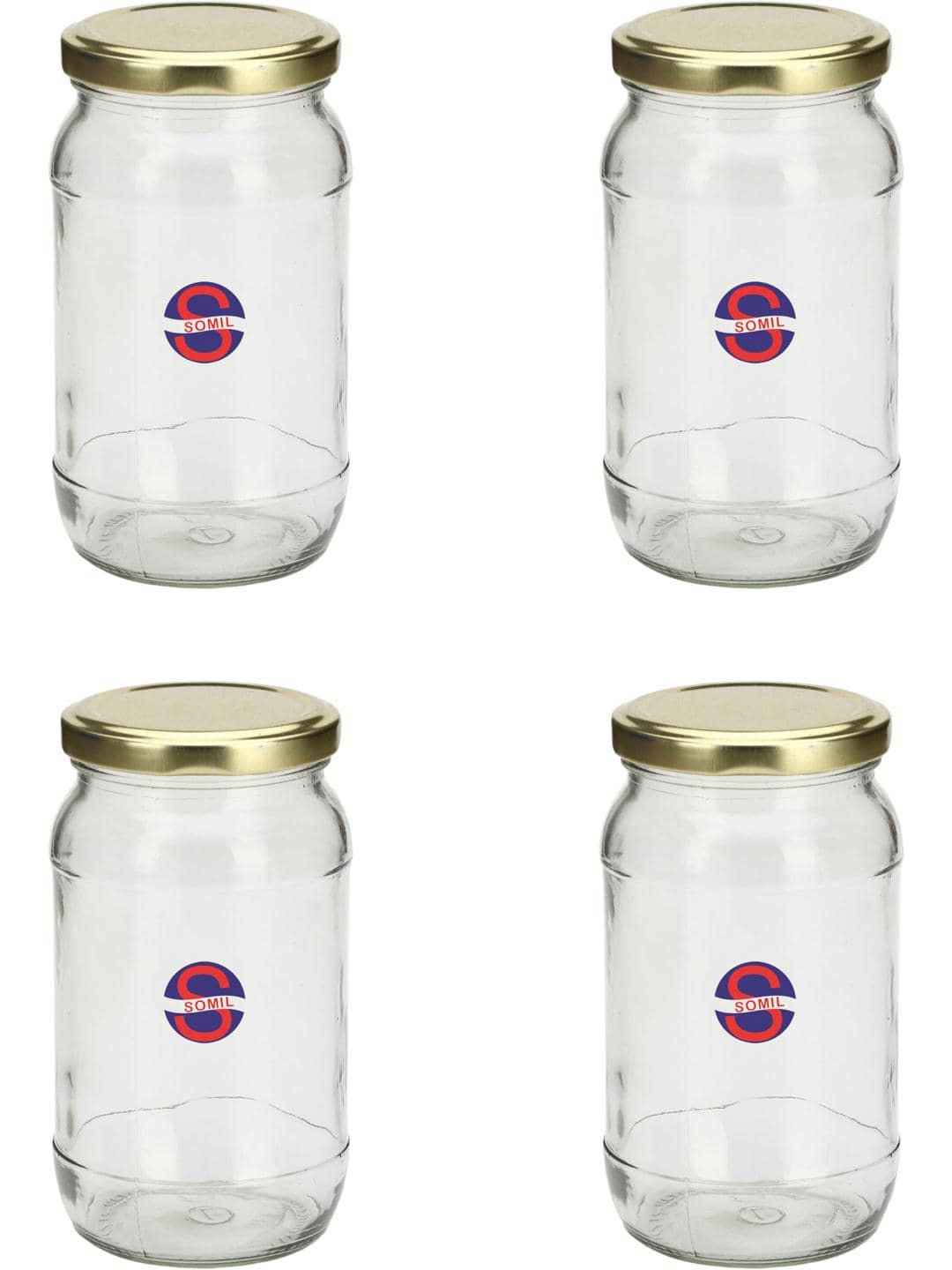 AFAST Glass Container Glass Transparent Salt/Pepper Container ( Set of 4 )