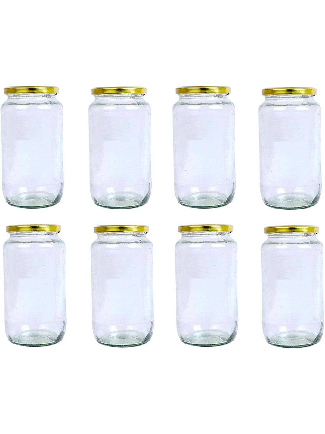 AFAST Glass Container Glass Transparent Dal Container ( Set of 8 )