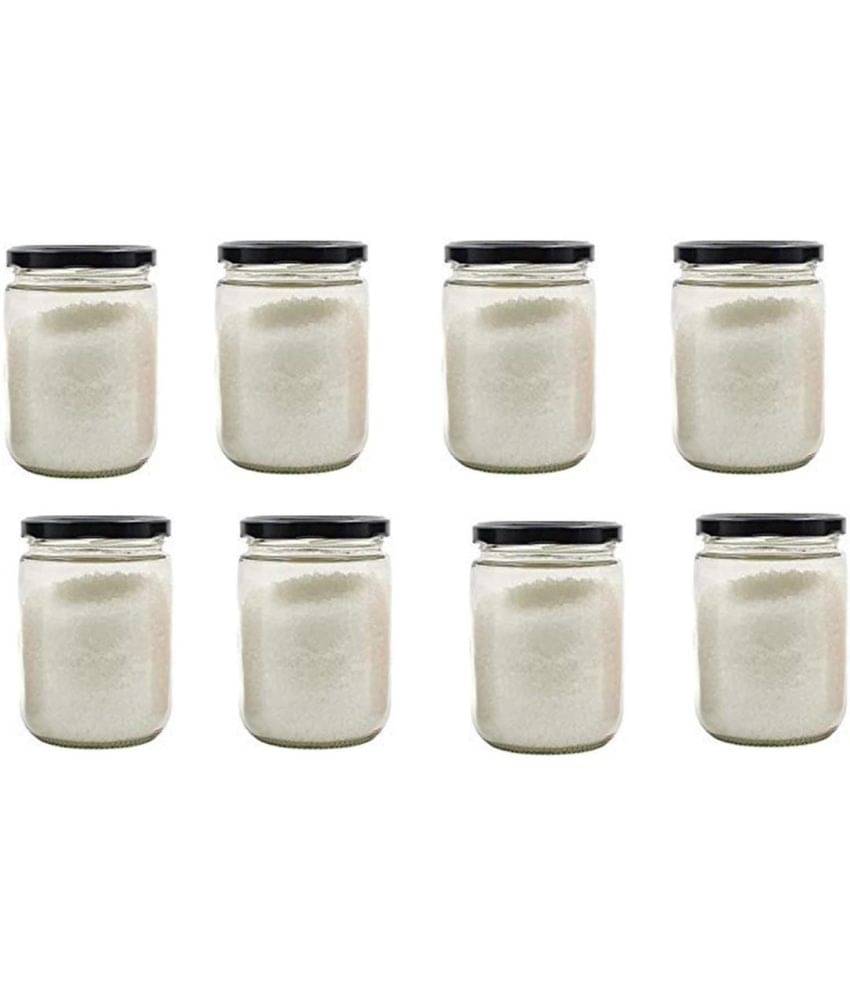     			AFAST Glass Container Glass Transparent Salt/Pepper Container ( Set of 8 )