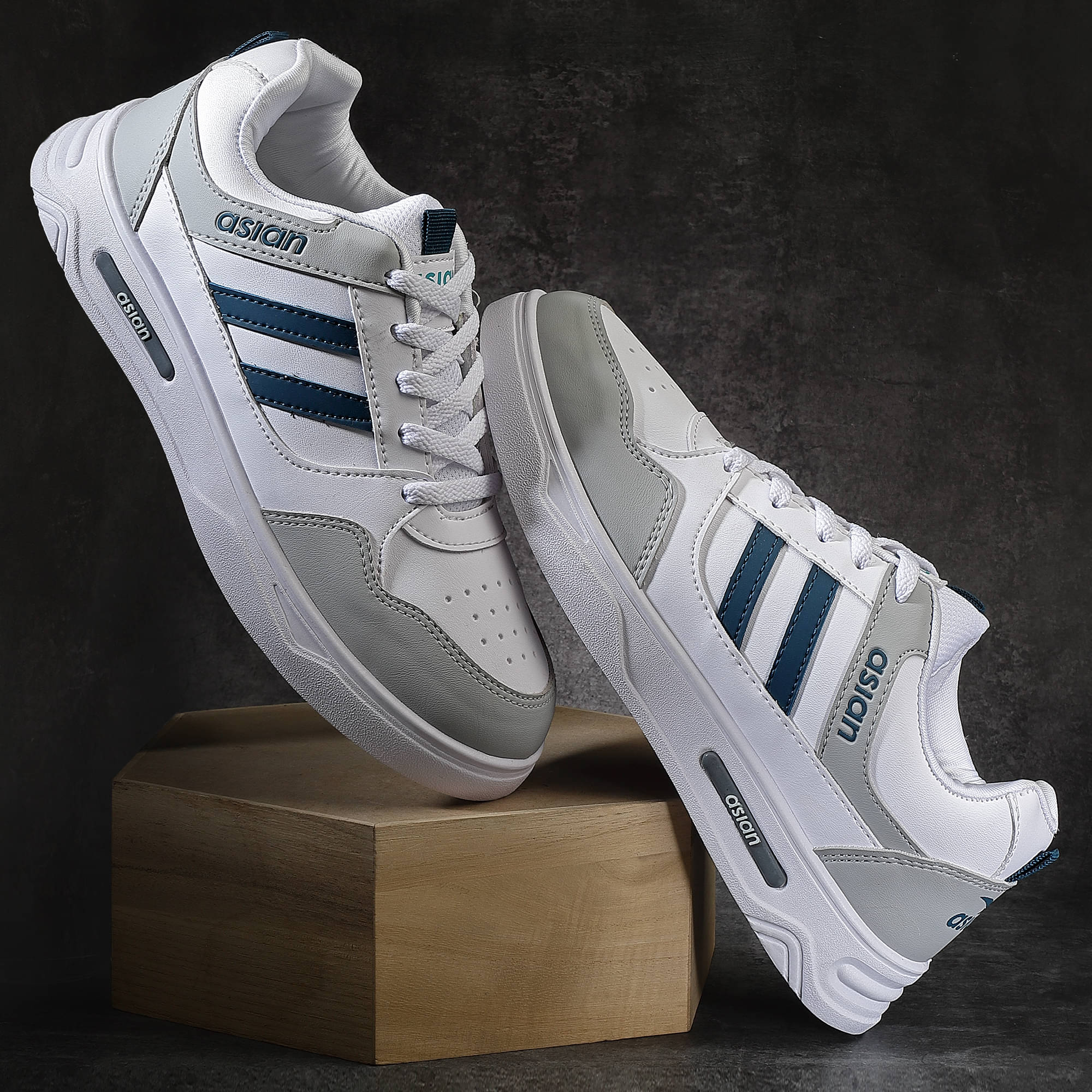     			ASIAN BOSTON-02-BIG Light Grey Men's Sneakers