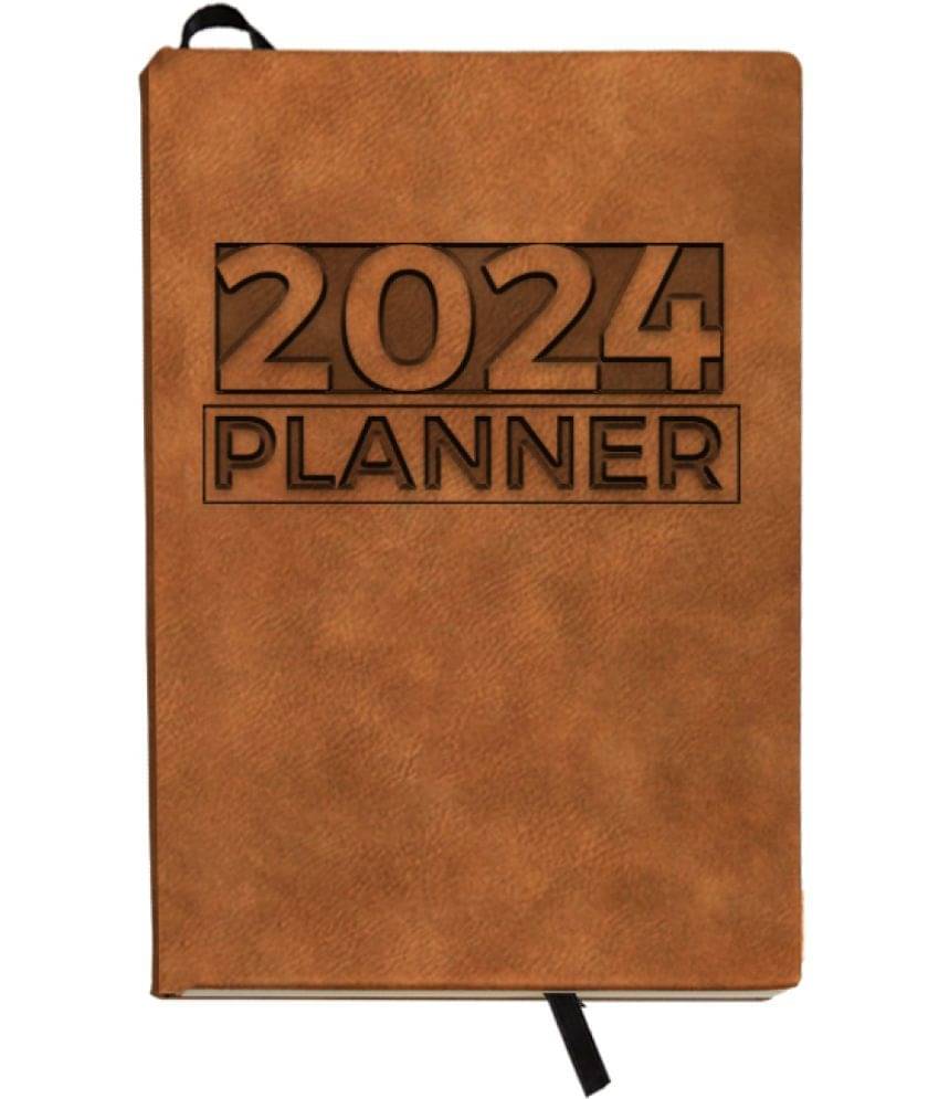     			DI-KRAFT 2024 New Year Diary A5 Diary Ruled 365 Pages (Brown)