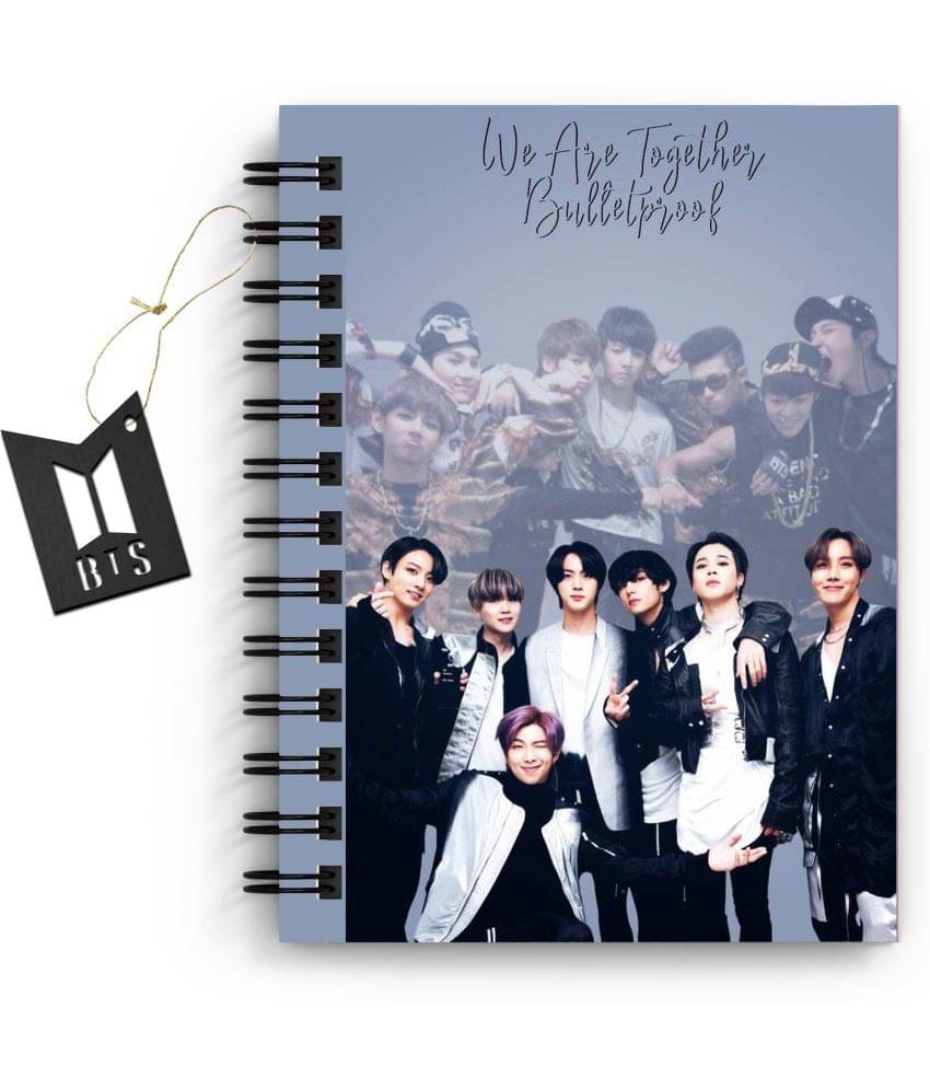     			DI-KRAFT BTS Boys Printed Notebook/Diary With Bookmark for Home and office use(6*8Inch) A5 Diary Unruled 160 Pages (Multicolor)