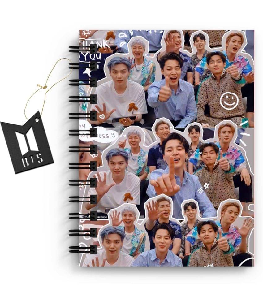     			DI-KRAFT BTS Boys Printed Notebook/Diary With Bookmark for Home and office use(6*8Inch) A5 Diary Unruled 160 Pages (Multicolor)