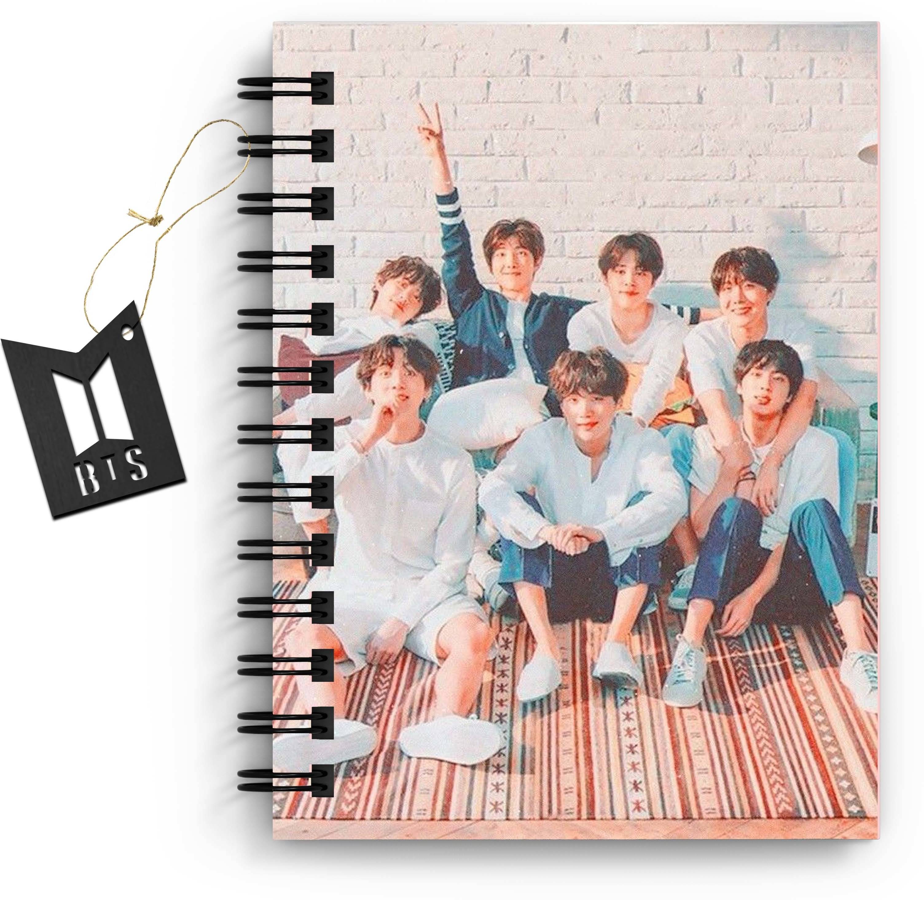     			DI-KRAFT BTS Boys Printed Notebook/Diary With Bookmark for Home and office use(6*8Inch) A5 Diary Unruled 160 Pages (Multicolor)