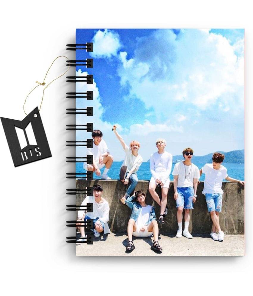     			DI-KRAFT BTS Boys Printed Notebook/Diary With Bookmark for Home and office use(6*8Inch) A5 Diary Unruled 160 Pages (Multicolor)