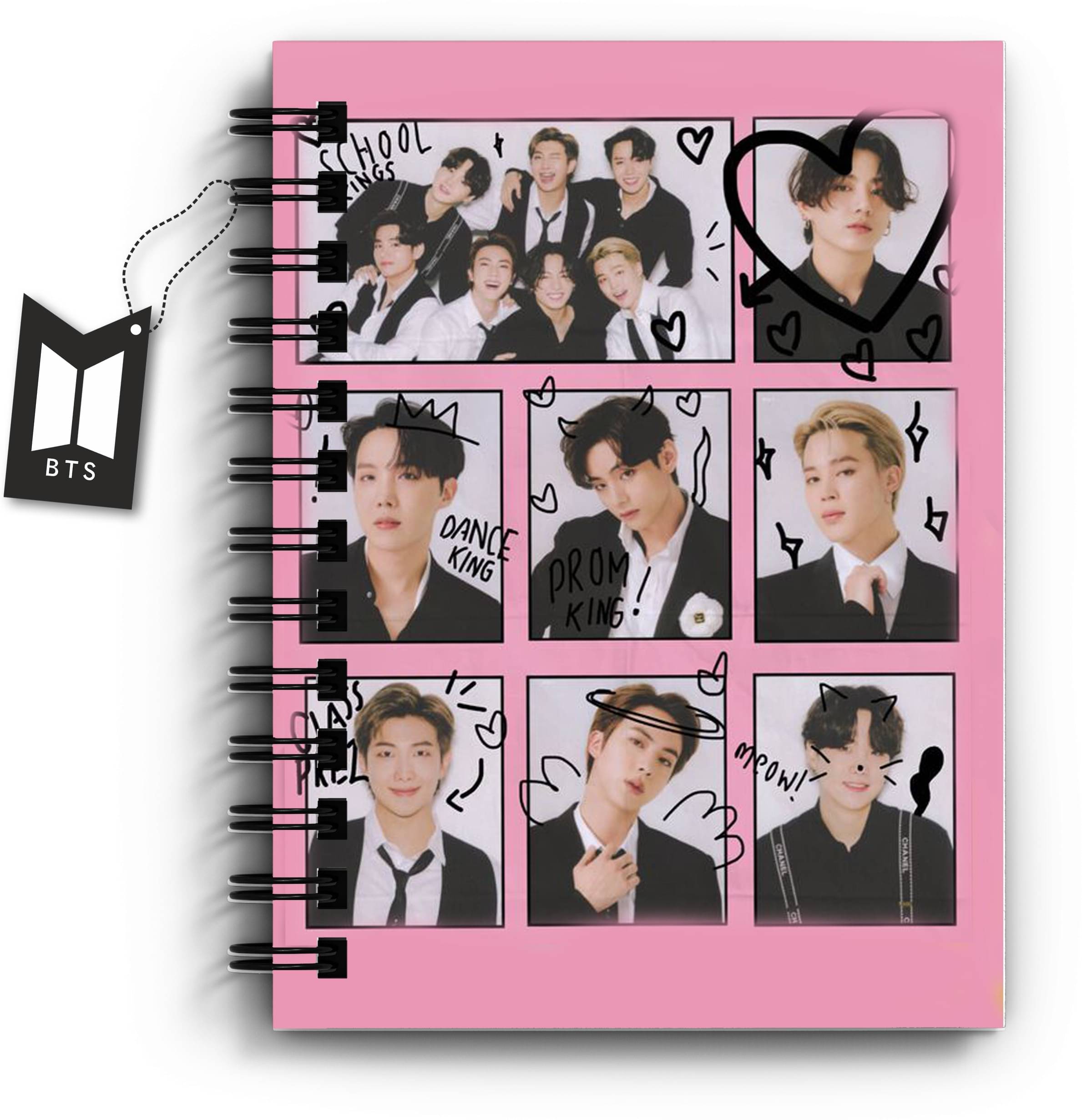     			DI-KRAFT BTS Boys Printed Diary for Office use New Collection of BTS 2022 A5 Diary Unruled 160 Pages (Light Pink)