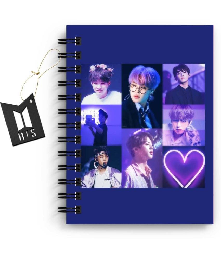     			DI-KRAFT BTS Boys Printed Notebook/Diary With Bookmark for Home and office use(6*8Inch) A5 Diary Unruled 160 Pages (Multicolor)