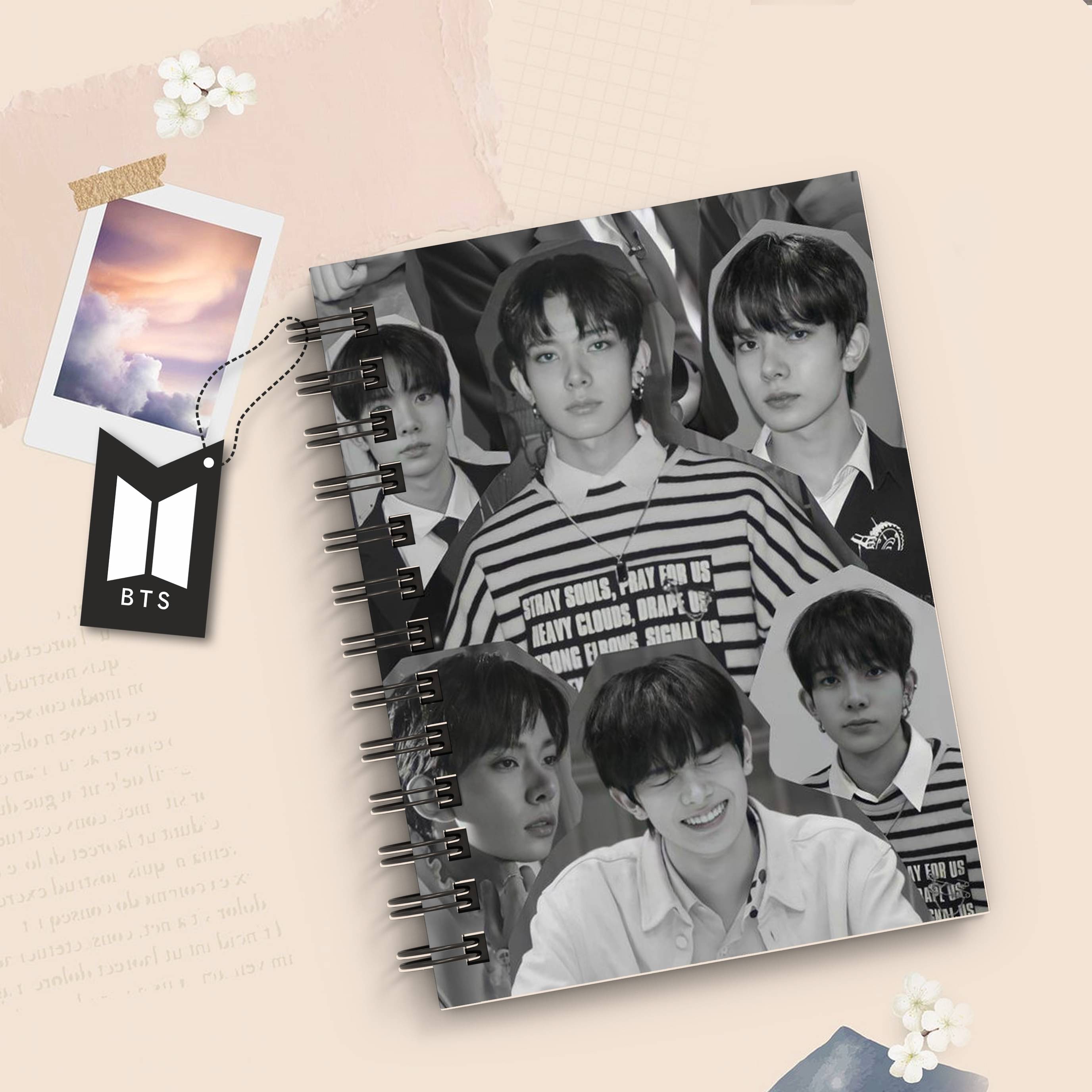    			DI-KRAFT BTS Boys Printed Diary for Office use New Collection of BTS 2022 A5 Diary Unruled 160 Pages (Black)