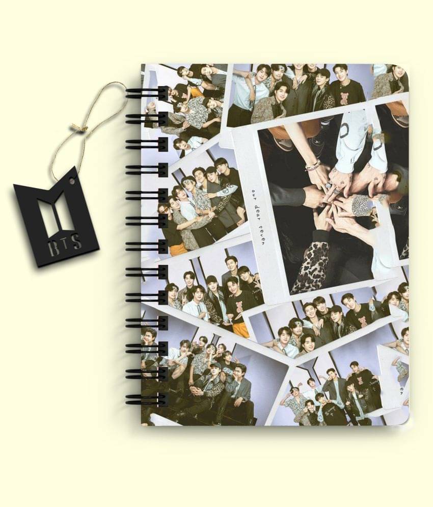     			DI-KRAFT BTS Boys Printed Diary for Home and office use A5 Diary Unruled 160 Pages (White and Black)