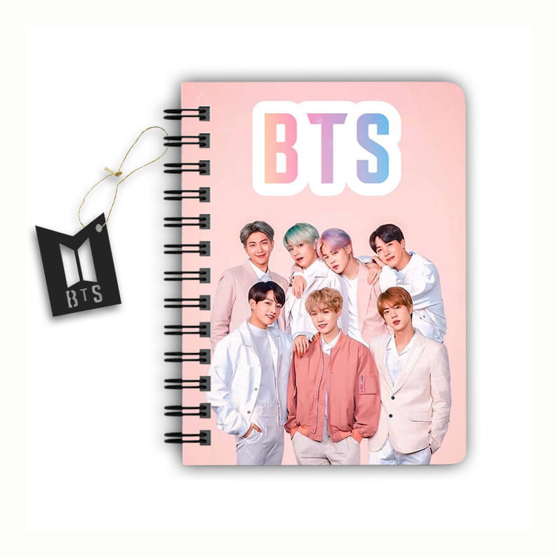    			DI-KRAFT BTS Printed Diary for Home and office use A5 Diary Unruled 160 Pages (Peach)