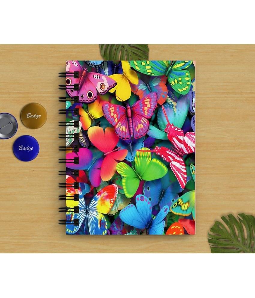     			DI-KRAFT Butterfly Painting design diary A5 Diary Unruled 160 Pages (Multicolor)