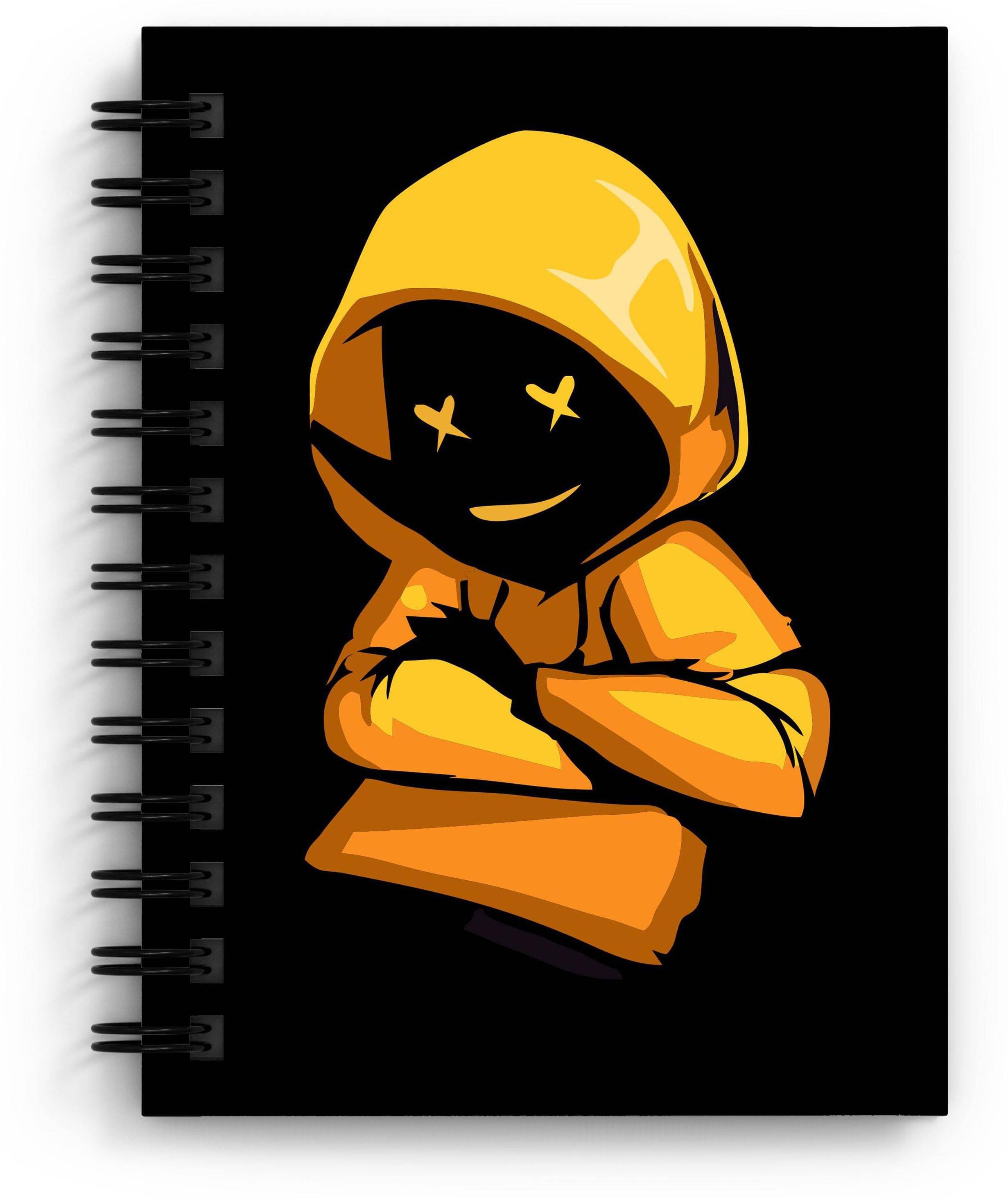    			DI-KRAFT Cartoon Design Wiro Binding Multicolor Notebook Unruled 160Pages 90 GSM(15.24*20.32 cm)